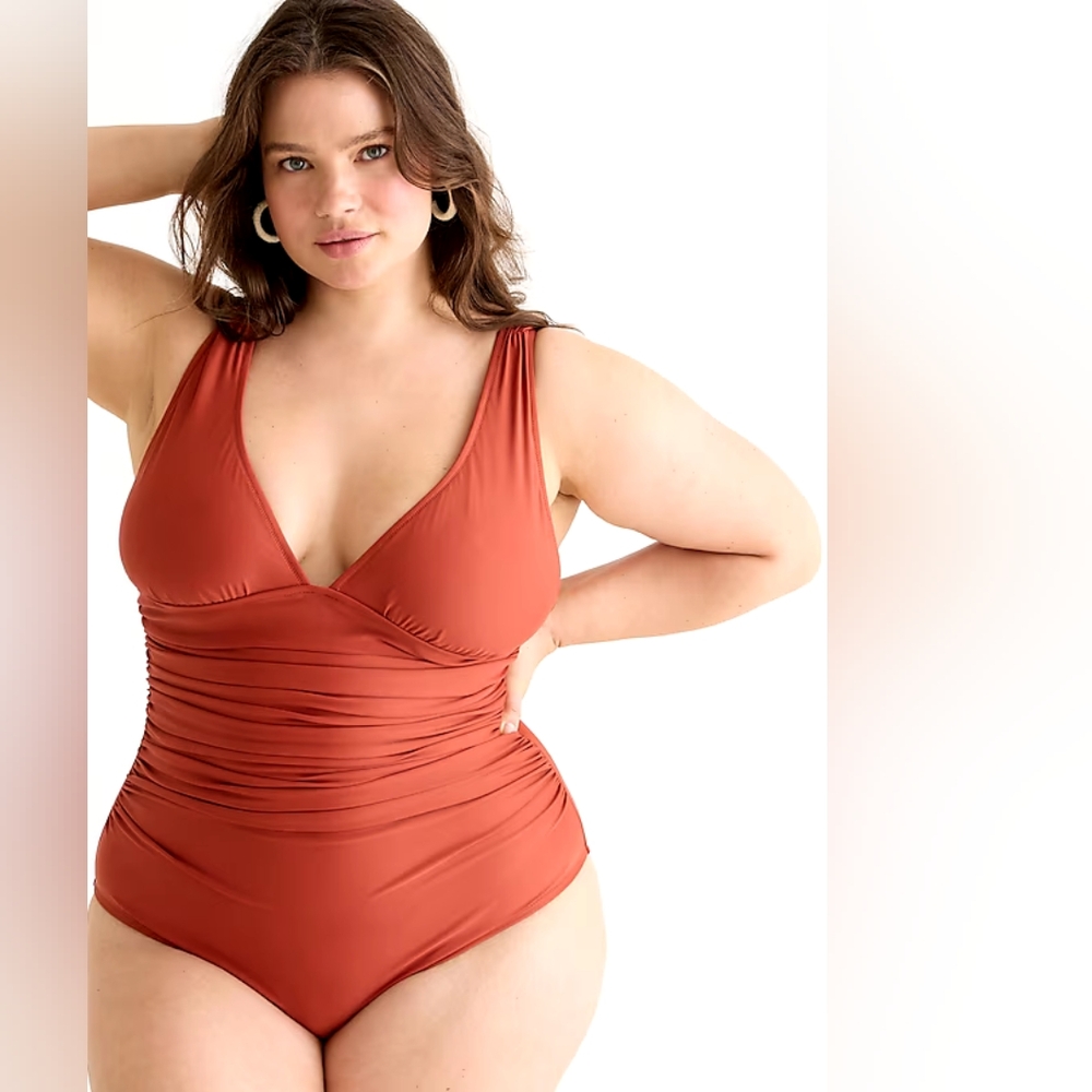 J. Crew One Piece Ruched Swimsuit